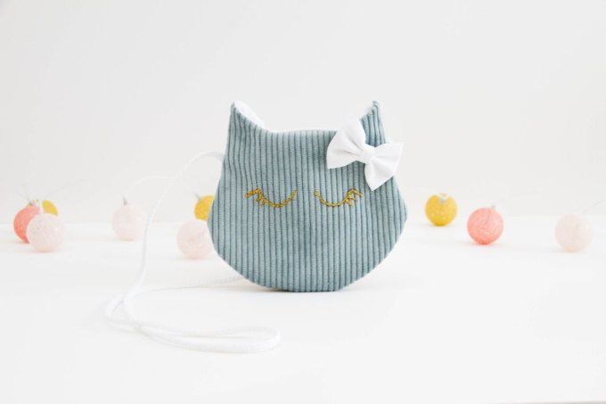 Sac chat bleu ciel en stock