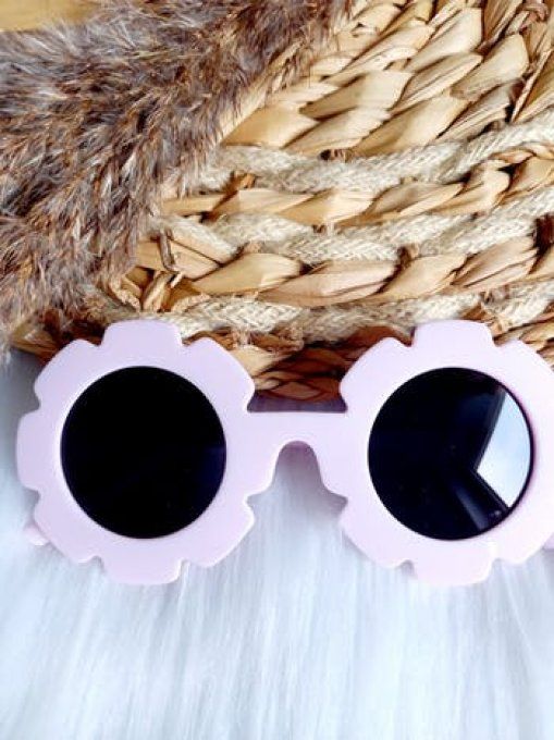 Lunette de soleil enfant fleurs lila