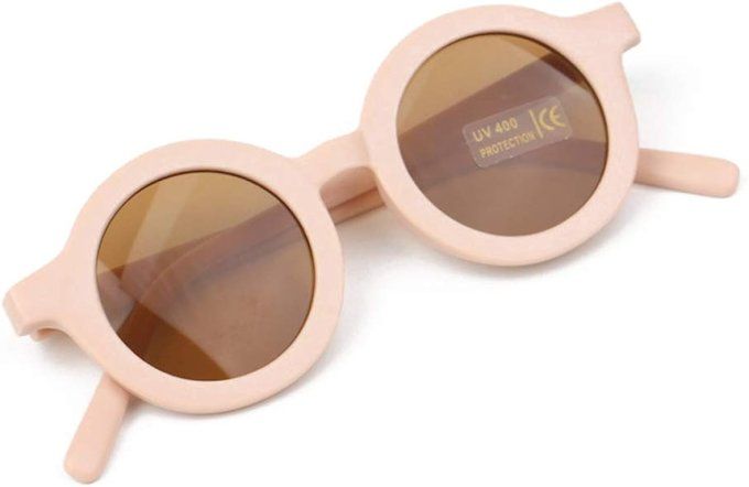 Lunettes de soleil enfant rétro rose
