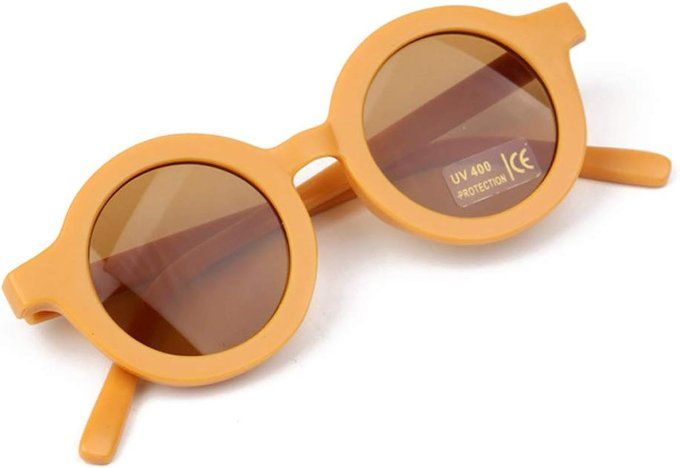 Lunettes de soleil enfant rétro jaune