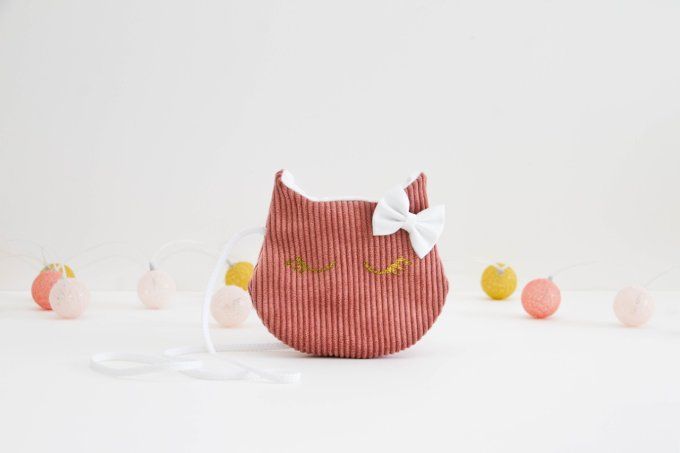 Sac chat  vieux rose