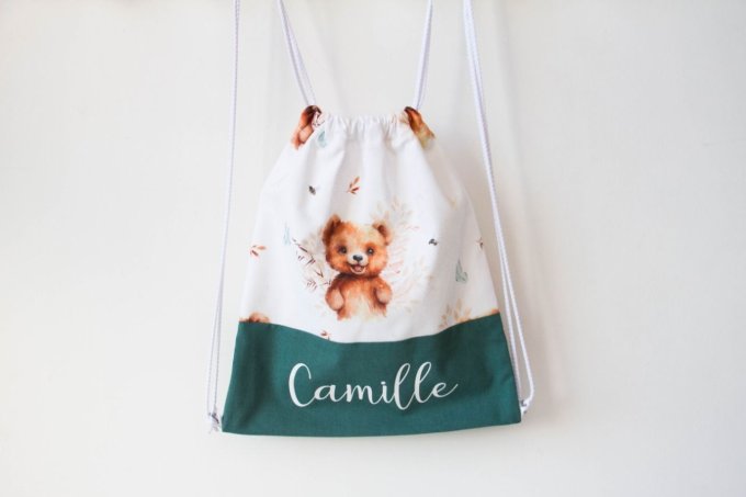 Sac à dos ourson celadon en stock