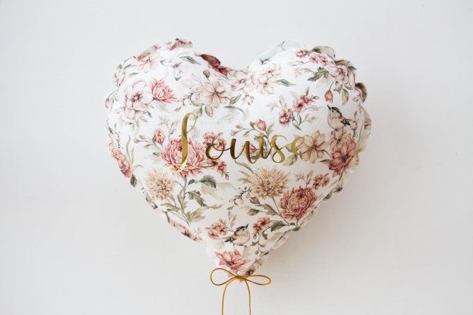 Coussin mural fleurs louise