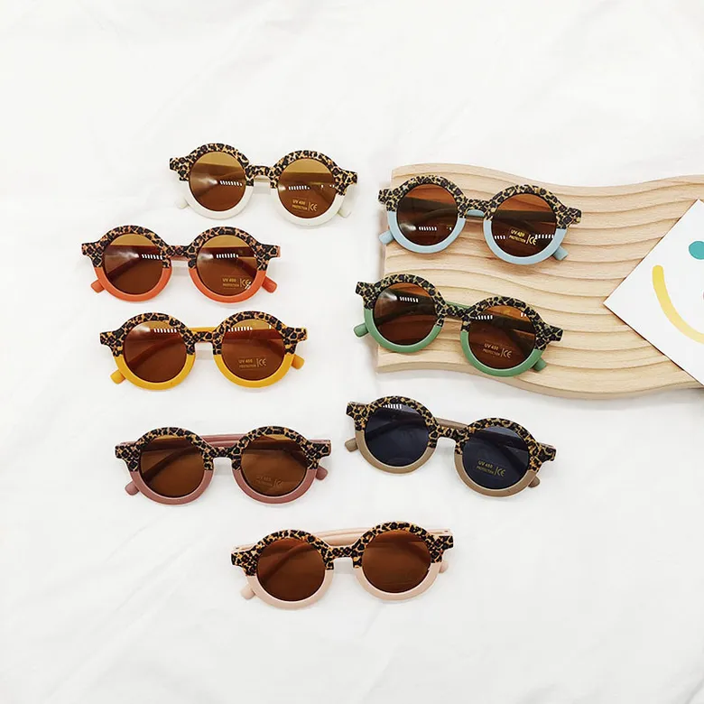 Lunettes de soleil rétro bicolore panthère terracotta 