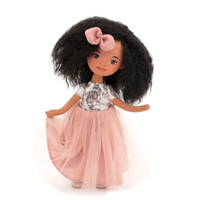Tina in a Pink Dress with Sequins