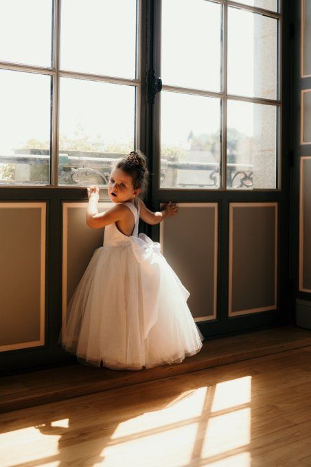 Robe en tulle blanc